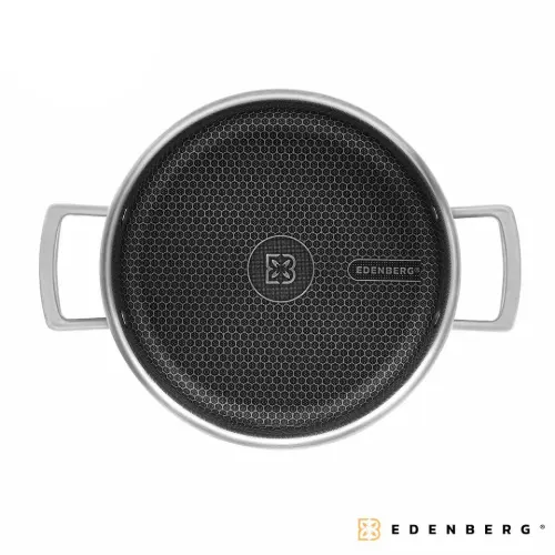 خرید تابه استیل کربنی دو دسته EDENBERG 14921 سایز 24