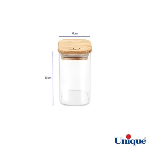 خرید جا ادویه یونیک درب چوبی 10 سانتی متر UN-1766