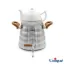 کتری و قوری یونیک UN-7250 شیر دار استیل 4 لیتری دسته چوبی