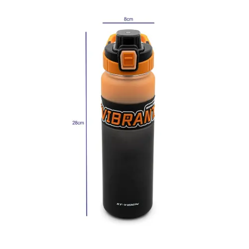 ابعاد قمقمه پلاستیکی YIBEN مدل YB-0929 حجم 1000 میلی لیتر