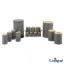 سرویس آشپزخانه یونیک 16 پارچه UN-8052 فیلی(طوسی) با درب بامبو