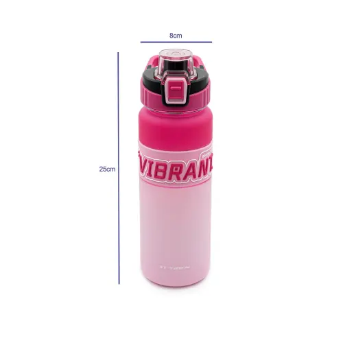 ابعاد قمقمه پلاستیکی VIBRAN مدل YB-0930 حجم 800 میلی لیتر