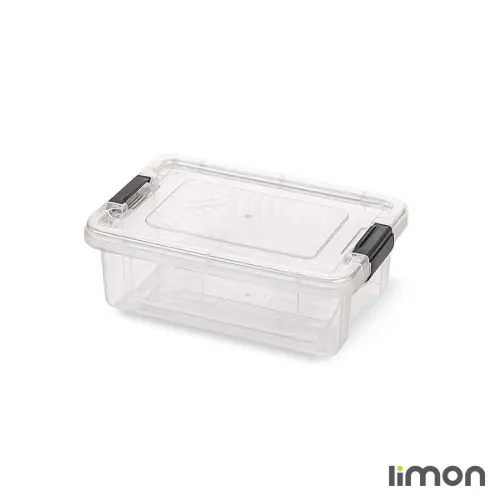 نظم دهنده مستطیل 1.5 لیتر دربدار شفاف لیمون 2393