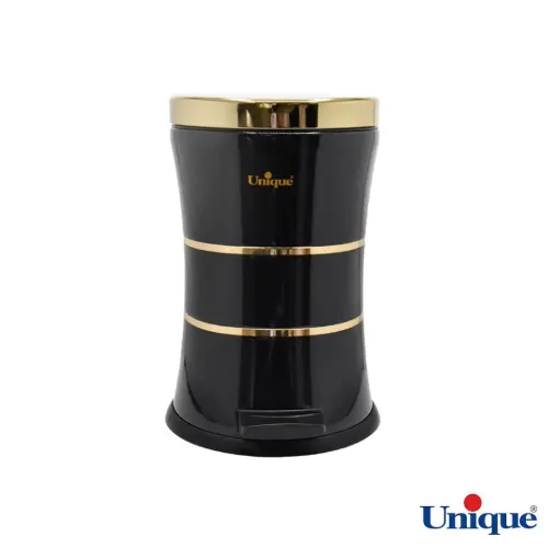 قیمت سرویس آشپزخانه 18 پارچه یونیک کمر باریک خطی مشکی براق طلا UN-4698