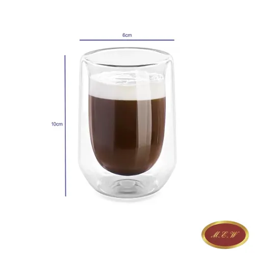 قیمت لیوان پیرکس M.E.W دوجداره 160 میلی لیتر تک عددی