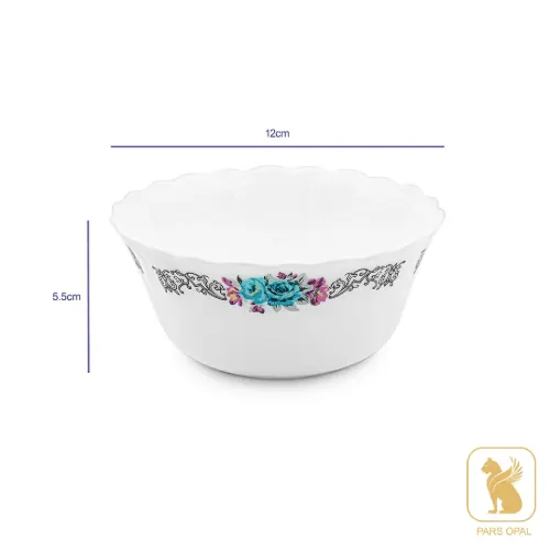 خرید پیاله ماست خوری 720 پارس اپال طرح نلی آبی کد 180