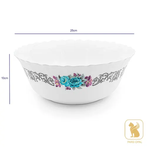 خرید سالاد خوری 240 پارس اپال طرح نلی آبی کد 180