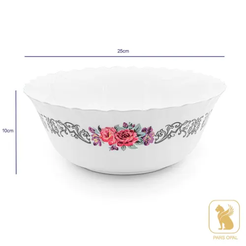 خرید سالاد خوری 240 پارس اپال طرح نلی صورتی کد 181