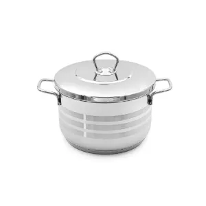 قابلمه استیل کارکموس سایز 22 مدل A-1916 PRO درب استیل