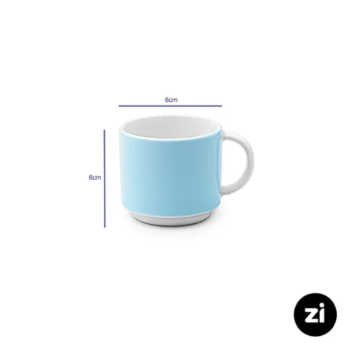 خرید فنجان قهوه خوری چینی زرین ZI فرم اس پاستل آبی سایز 6
