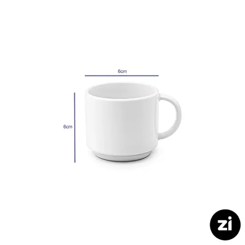 خرید فنجان قهوه خوری چینی زرین Zi فرم اس 6 سفید