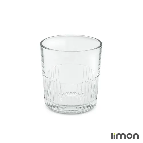 نیم لیوان شیشه ای  لیمون شیاردار 315 سی سی 6 عددی 2445