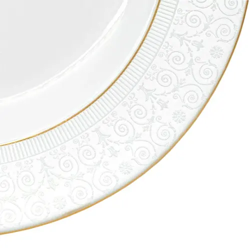 خرید سالاد خوری بزرگ چینی زرین ایتالیا اف طرح سپید صدف سایز 25