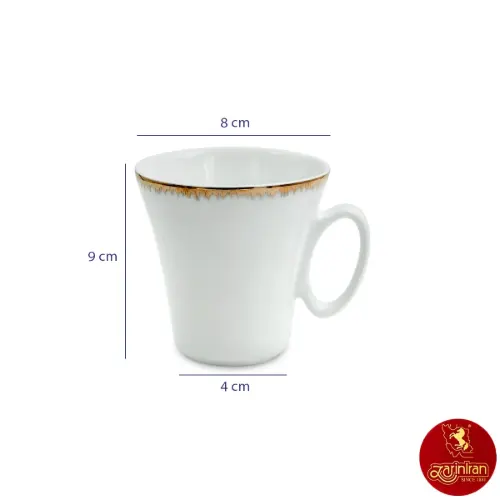 فنجان چای خوری چینی زرین وینچی رویال پلاتینی