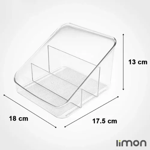 ابعاد نظم دهنده رومیزی اکرولیک 3 خانه لیمون