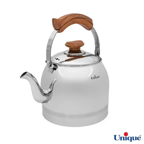 کتری استیل یونیک UN-7296 دسته چوبی 4 لیتر