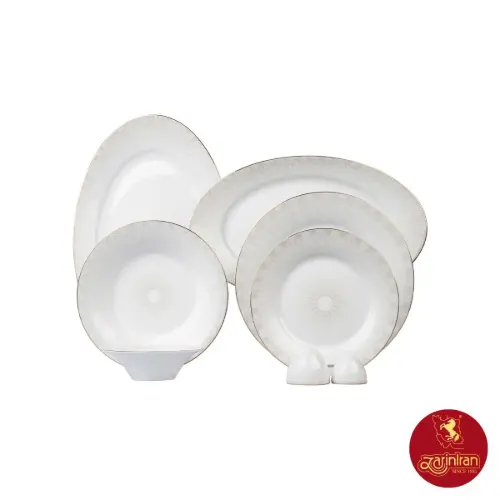 سرویس چینی زرین شهرزاد سریر سپید 6 نفره 35 پارچه