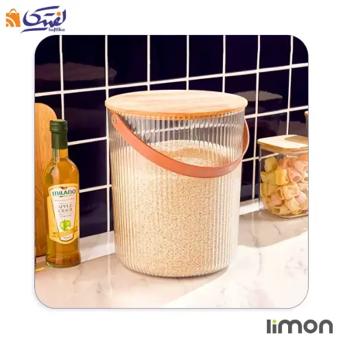 سطل برنج درب چوبی لیمون