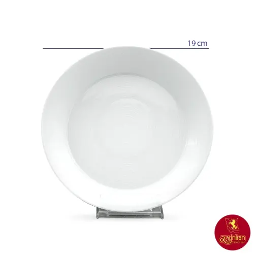 خورش خوری سفید چینی زرین فرم اس مارک زی