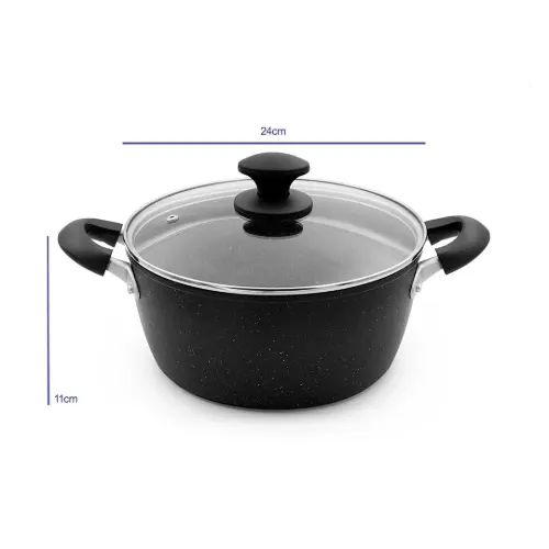 خرید اقساطی قابلمه گرانیتی ساراکوک سایز 24 مدل YWDT-2404 وارداتی