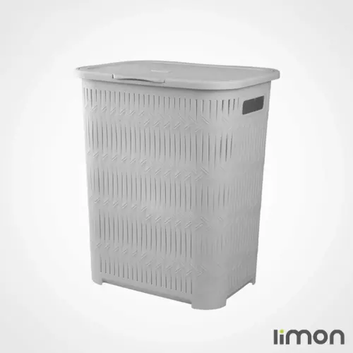 سبد رخت دربدار بلند طرح بامبو لیمون 1510