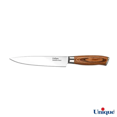 چاقو آشپزخانه یونیک 7 اینچ دسته چوبی UN-5546