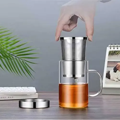 لیوان دمنوش دسته دار 400 میلی لیتر وارداتی
