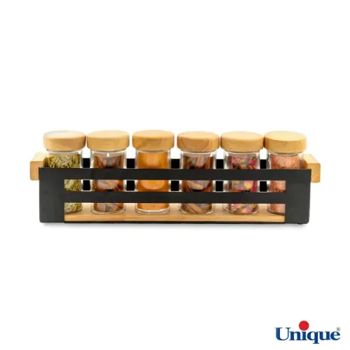 ست جا ادویه فلزی یونیک UN-6164 یک ردیفه 6 عدد