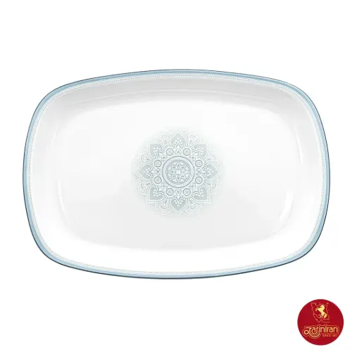 دیس چینی زرین مستطیل کواترو سایز 38 طرح ادلین طوسی