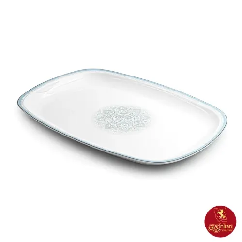 قیمت دیس چینی زرین مستطیل کواترو سایز 38 طرح ادلین طوسی