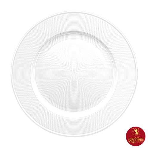 دیس گرد چینی زرین سفید زی سایز 34