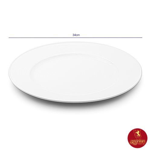 قیمت دیس گرد چینی زرین سفید زی سایز 34