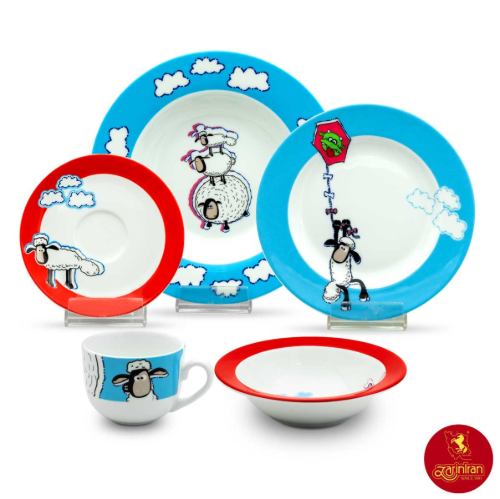 چینی زرین سرویس 5 پارچه کودک بره ناقلا